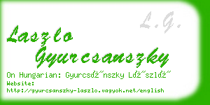 laszlo gyurcsanszky business card